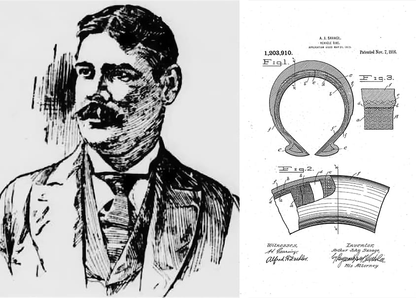 Артур Уильям Саваж и его патент на радиальные шины